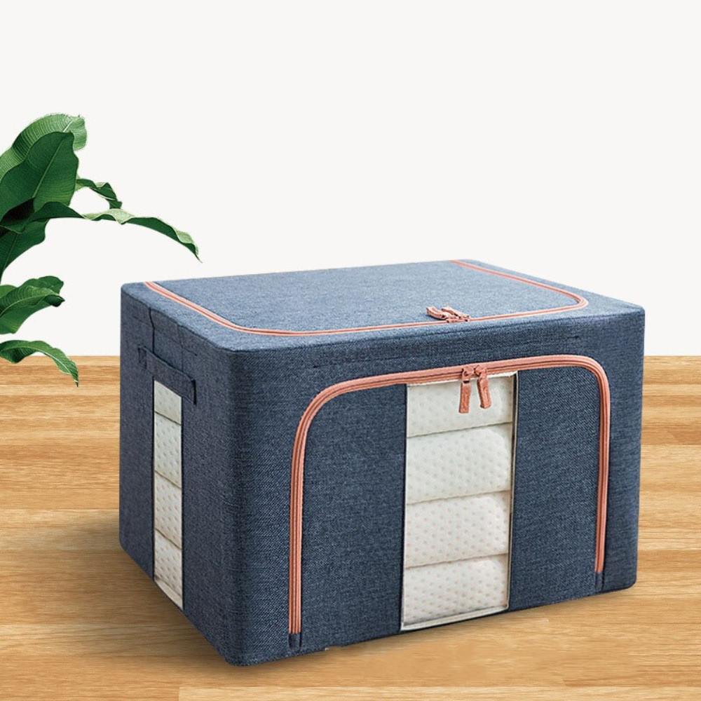 Foldable Storage Box with Zipper