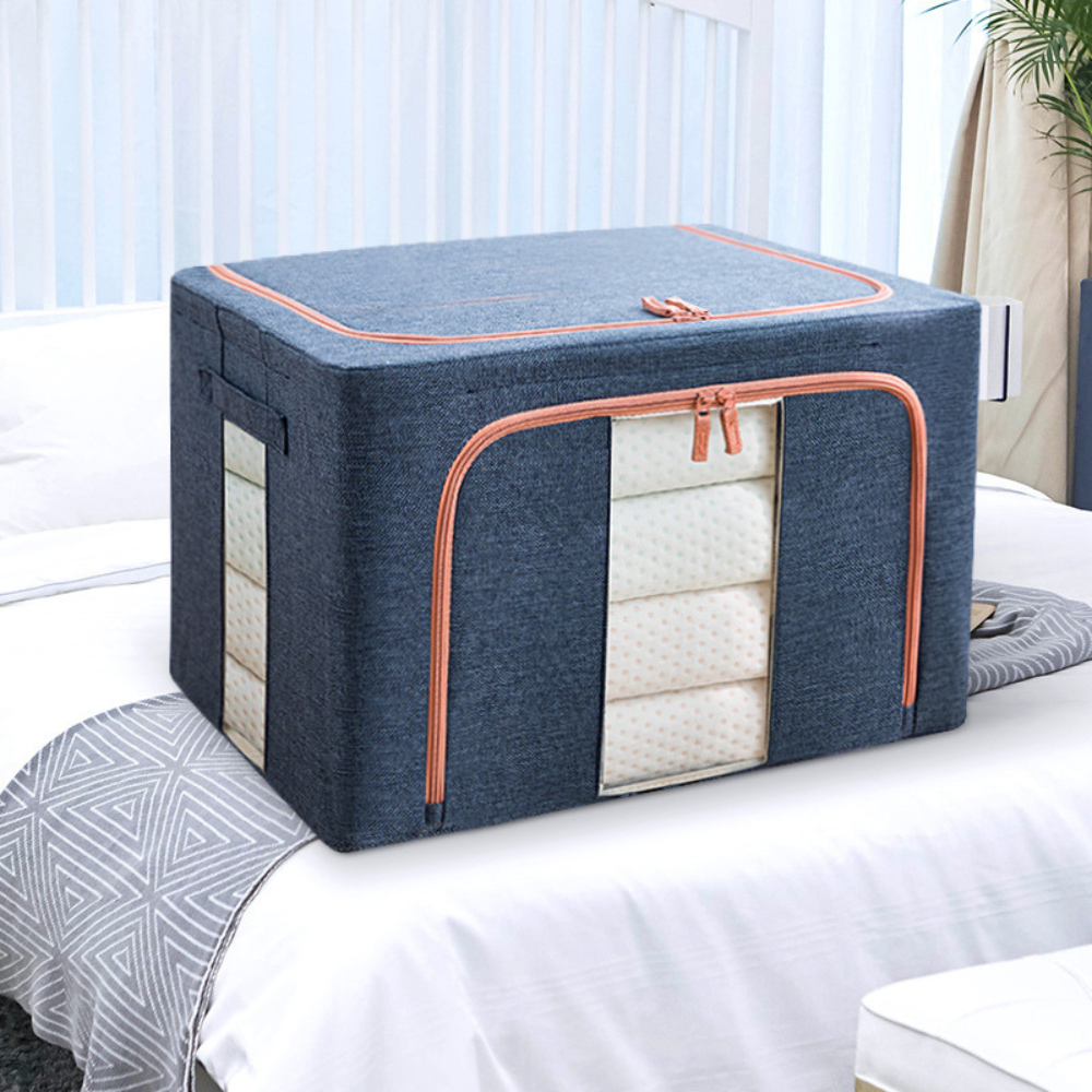 Foldable Storage Box with Zipper