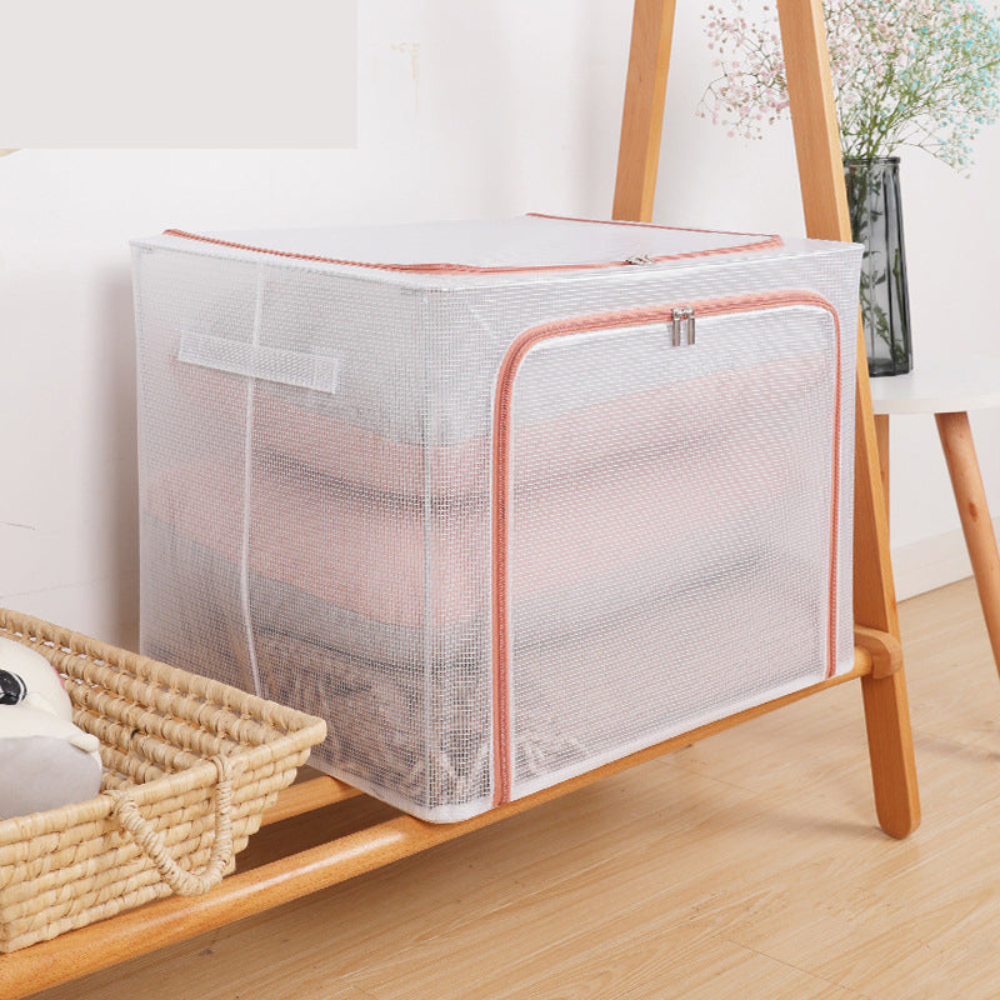 Foldable Storage Box with Zipper