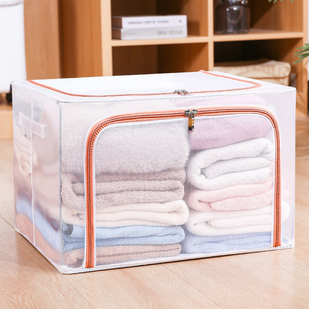 Foldable Storage Box with Zipper