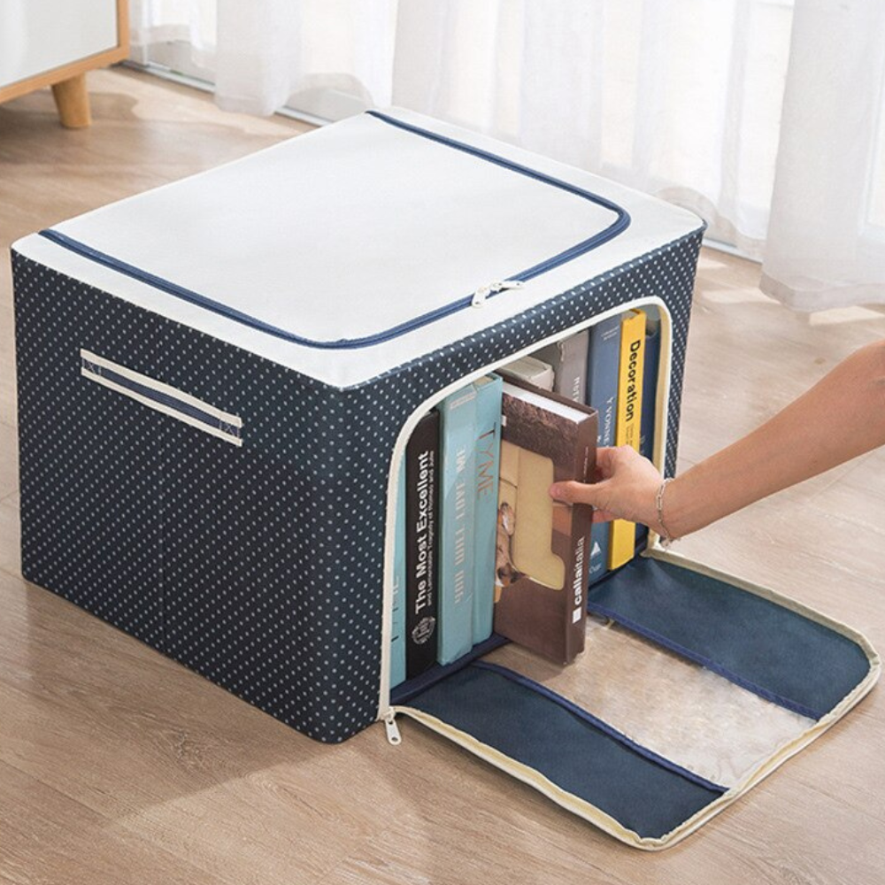 Foldable Storage Box with Zipper