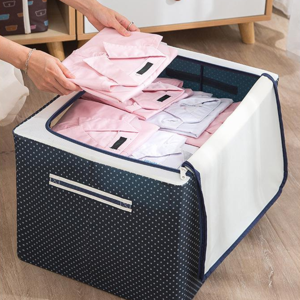 Foldable Storage Box with Zipper